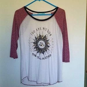Sun and moon baseball tee tunic